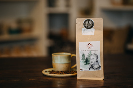 250g, Kraftpapierbeutel, Arabica Kaffee aus Mexiko, Fair gehandelt,
Caspar David Friedrich, Jubiläum Greifswald