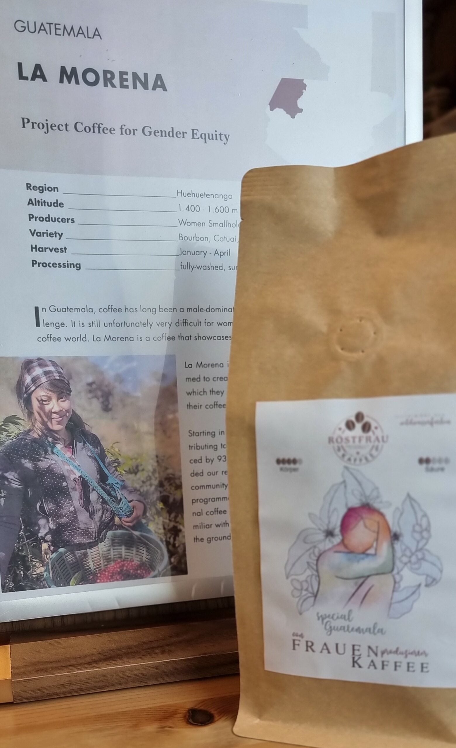 La Morena Kaffee - Frauenprojektkaffee aus Guatemala, Arabica, Frauenprojektkaffee